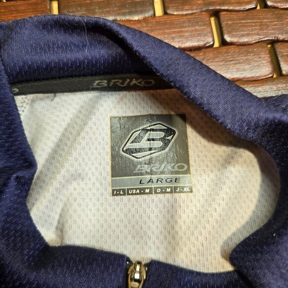 Briko Cycling Jersey Adult L - USA size M - Bonus Decathalon Padded Shorts (N-15 - Picture 15 of 16